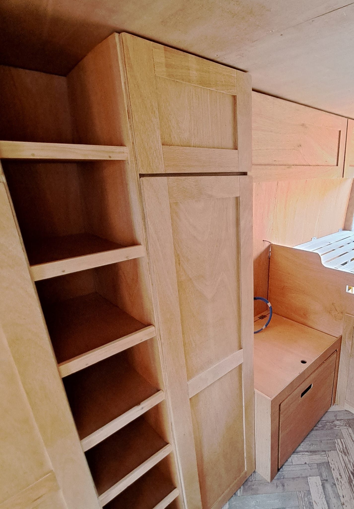 Plywood joinery — wardrobes, cupboards and shelving